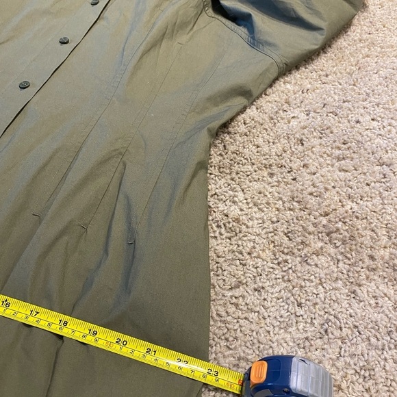 COS Women’s WAISTED MIDI SHIRT DRESS in Green Size 14 Business Casual Resortwear - Picture 7 of 8